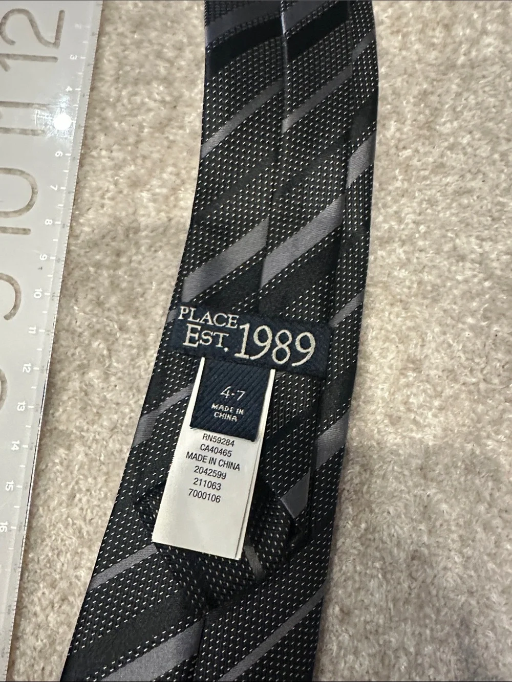 Children’s place Black Striped Necktie